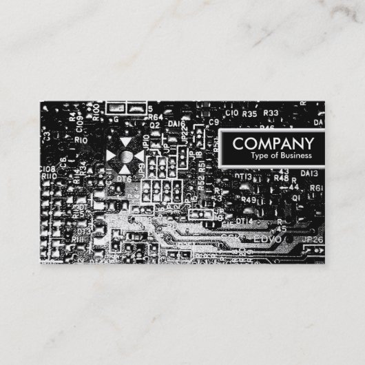 端のラベル-回路部品 名刺 (正面)