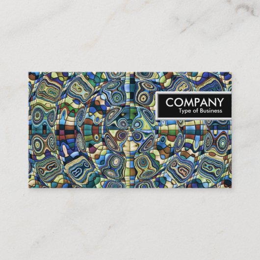 端のラベル-波立てられたタイル 名刺 (正面)