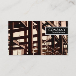 端のラベル-鉄骨フレームの建築 名刺