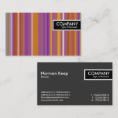 端のラベル- 03を縞で飾ります 名刺 (正面/裏面)