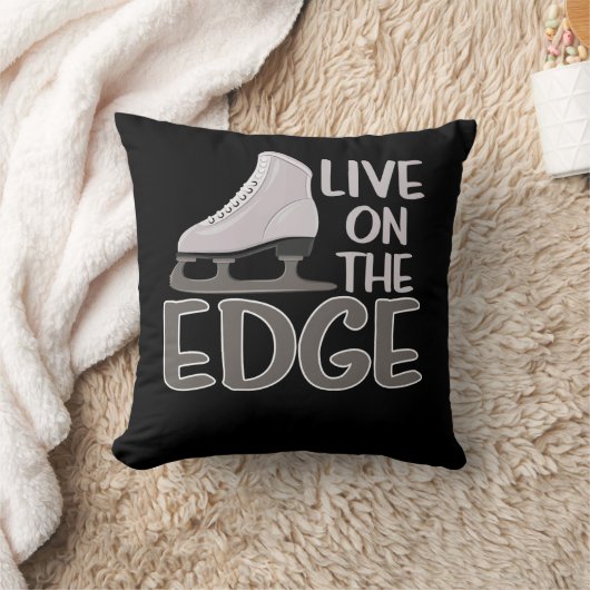 端の氷のフィギュアスケートのスケート選手に住んで下さい クッション (ブランケット)
