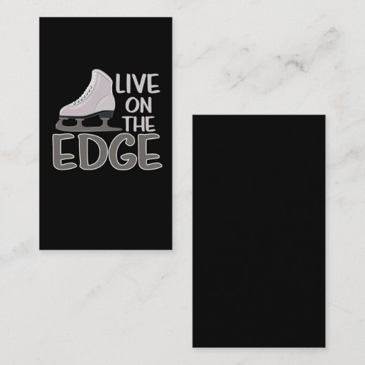 端の氷のフィギュアスケートのスケート選手に住んで下さい 名刺 (正面/裏面)