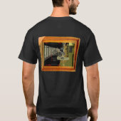 端のTシャツ-黒 Tシャツ (裏面)