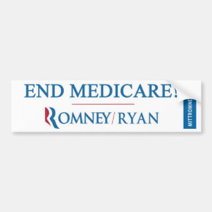 端医療保障! Romney/ライアンのバンパーステッカー バンパーステッカー