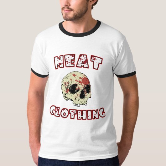 端正なスカルの信号器のワイシャツ Tシャツ (正面)