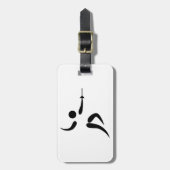 競争およびオリンピックフェンシングのピクトグラム ラゲッジタグ (正面縦)