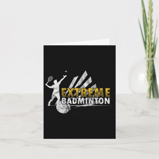 競争の激しいバドミントンゲームコンペティションプラン カード (正面)
