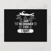 競争の激しい泳ぐ人は決して言わなかった ポストカード (正面)