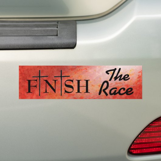 競争の聖書の引用語句を完成させて下さい バンパーステッカー (車上)