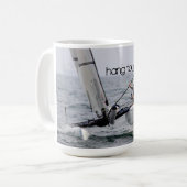 競争の航行のカタマランの写真 コーヒーマグカップ (正面左)