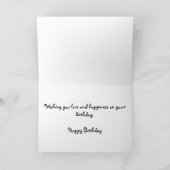 競争は-シマウマのバースデー・カードを縞で飾ります カード (内部)