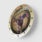 競争への子馬 ラウンド壁時計 (傾斜)