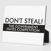 競争を嫌う政府を盗まない フォトプラーク (側面)