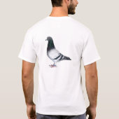 競争ハトT-shirt.addあなた自身の文字 Tシャツ (裏面)
