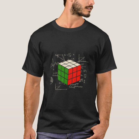 競争パズルキューブ 数学 スピードキュービング 80年代のおもちゃ Tシャツ (正面)