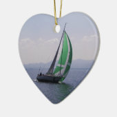 競争ヨット セラミックオーナメント (左)