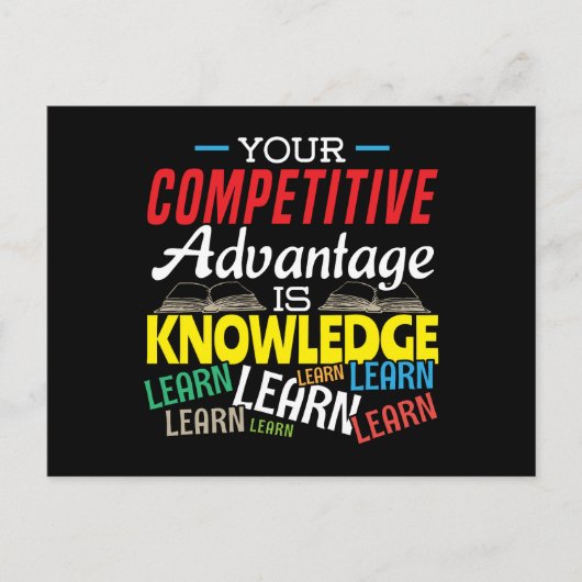 競争上の優位性：やる気を起こさせる先生 ポストカード (正面)