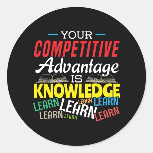 競争上の優位性：やる気を起こさせる先生 ラウンドシール (正面)