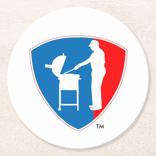 競争BBQのコースター ラウンドペーパーコースター (正面)