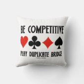 競合するブリッジ遊カードのスーツを複製する クッション (裏面)