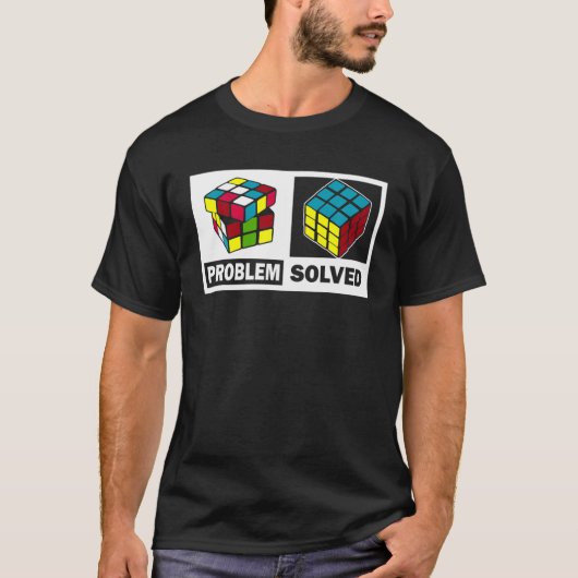 競合パズルキューブ問題の解決速度キュービン Tシャツ (正面)
