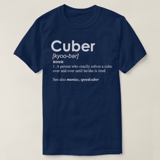 競合パズルCuber定義スピードV Tシャツ (デザイン正面)