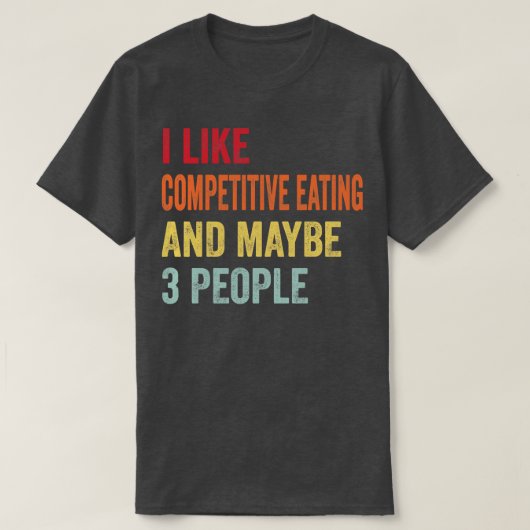 競合食べ物の3人が好き Tシャツ (デザイン正面)