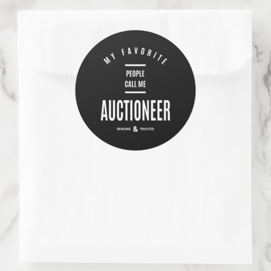 競売人の仕事タイトルギフト ラウンドシール (バッグ)