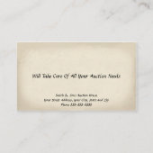 競売人の裁判官の名刺 名刺 (裏面)