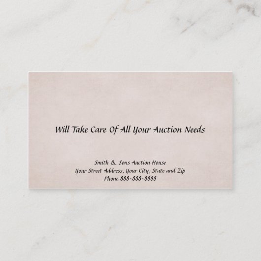 競売業者裁判官名刺 名刺 (裏面)