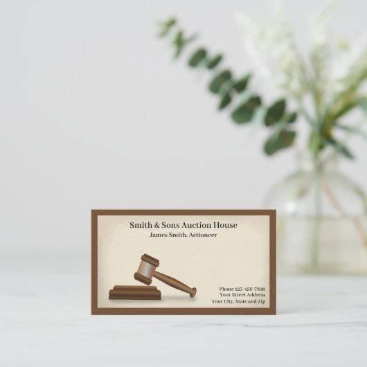 競売業者裁判官名刺 名刺 (スタンド正面)