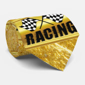 競市松模様に争勝の2つのレーシングフラグ ネクタイ (ロール)