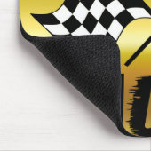 競市松模様に争勝の2つのレーシングフラグ マウスパッド (コーナー)