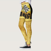 競市松模様に争勝の2つのレーシングフラグ レギンス (左)