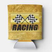 競市松模様に争勝の2つのレーシングフラグ 缶クーラー (裏面)
