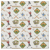 競技中の選手をフィーチャーした野球用織物 ファブリック (見本)