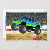 競技場のすばらしいモンスタートラック 招待状 (正面/裏面)