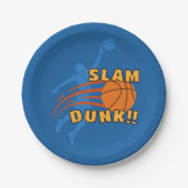 競技用バスケットボールスラムダンク誕生日 ペーパープレート (正面)