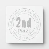 競技2位賞トロフィー表彰 フォトプラーク (正面)