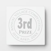 競技3位賞トロフィー賞状 フォトプラーク (正面)