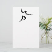 競技·オリンピックフェンシング絵文字 便箋 (スタンド正面)