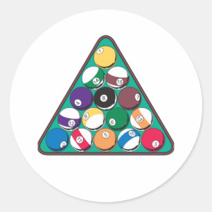 競走したビリヤード・ボール ラウンドシール