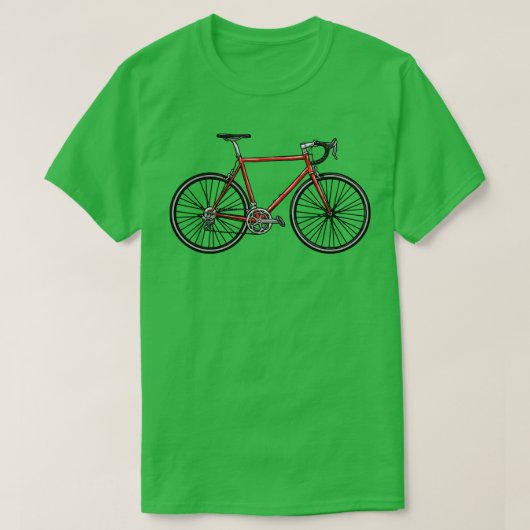 競走用自転車 Tシャツ (デザイン正面)