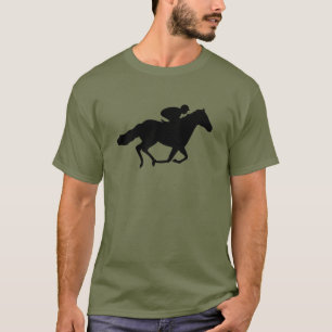 競走馬およびジョッキー Tシャツ