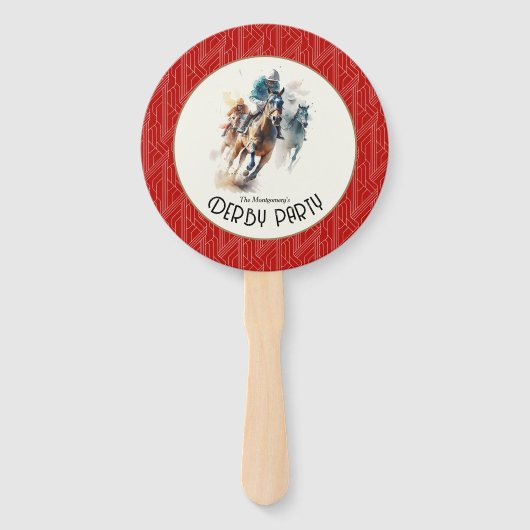 競走馬とジョッキーズダービーパーティーレッド ハンドファン (裏面)