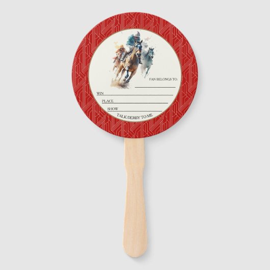 競走馬とジョッキーズダービーパーティーレッド ハンドファン (正面)