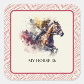 競走馬とジョッキーベッティング スクエアシール (正面)