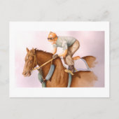 競走馬とジョッキー ポストカード (正面)