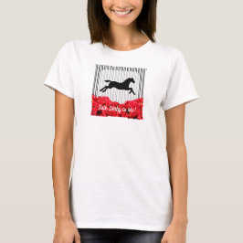 競走馬とバラダービー Tシャツ