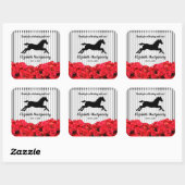 競走馬とレッドローゼスダービーブライダルシャワー スクエアシール (シート)